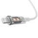 Дата кабель Baseus Explorer USB to Lightning 2.4A with Smart Temperature Control (1m) (CATS01000) White фото 4