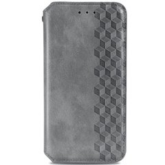 Кожаный чехол книжка GETMAN Cubic (PU) для Xiaomi Redmi 12C Серый