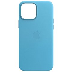 Кожаный чехол Leather Case (AA) with MagSafe для Apple iPhone 12 Pro Max (6.7") Blue