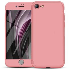 Пластиковая накладка GKK LikGus 360 градусов (opp) для Apple iPhone SE (2020) / 7 / 8 Розовый / Rose gold