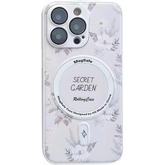 TPU+PC чохол Secret Garden with MagSafe для Apple iPhone 15 Pro Max (6.7") White