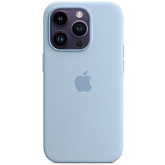 Чохол Silicone case (AAA) full with Magsafe для Apple iPhone 14 Pro (6.1") Блакитний / Sky