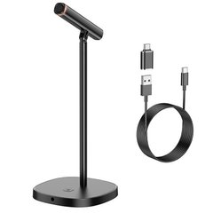 Уценка Настольный микрофон Hoco L16 Mike USB+Type-C Мятая упаковка / Black