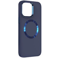 TPU чохол Bonbon Metal Style with MagSafe для Apple iPhone 11 (6.1") Синій / Cosmos Blue