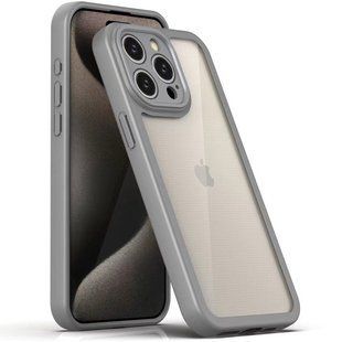 TPU чехол Transparent + Colour 1,5mm для Apple iPhone 12 Pro Max (6.7") Grey