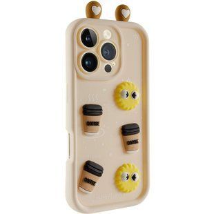 Чехол TPU Toys Case with Ears для Apple iPhone 16 Pro (6.3") Sand