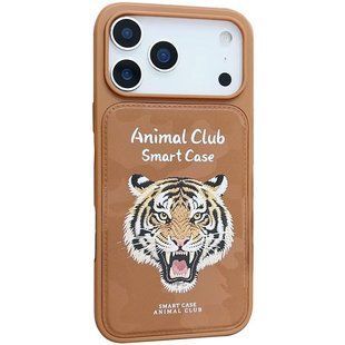 TPU+PC чехол Animal Club для Apple iPhone 17 Pro Max (6.9") Chocolate Brown