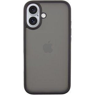 TPU+PC чехол Metal Buttons для Apple iPhone 16 (6.1") Черный / Black