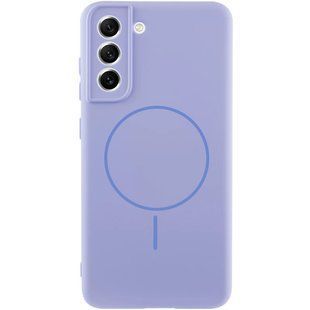 Чохол Silicone Cover Lakshmi Full Camera (AA) with Magnetic Fit для Samsung Galaxy S21 FE Бузковий / Dasheen