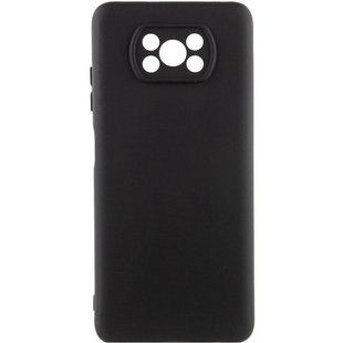 Чехол TPU GETMAN Liquid Silk Full Camera для Xiaomi Poco X3 NFC / Poco X3 Pro Черный / Black