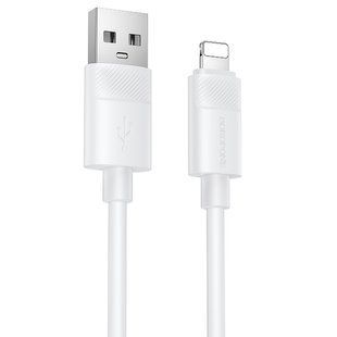 Дата кабель Borofone BX123 Leya USB to Lightning 12W (1m) White