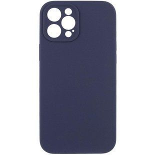 Чохол Silicone Case Full Camera Protective (AA) NO LOGO для Apple iPhone 12 Pro (6.1") Темно-синій / Midnight blue
