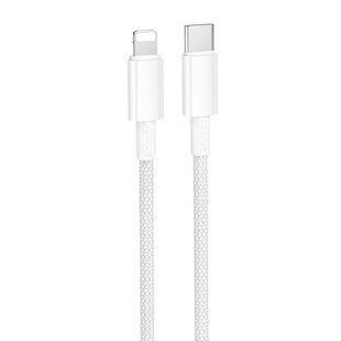 Дата кабель Borofone BX117 Source Type-C to Lightning 27W (1m) White