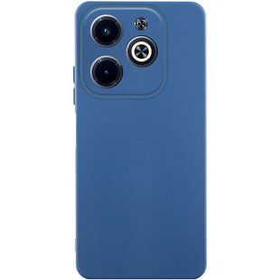 Чехол TPU GETMAN Liquid Silk Full Camera для Infinix Hot 40i Синий / Navy Blue