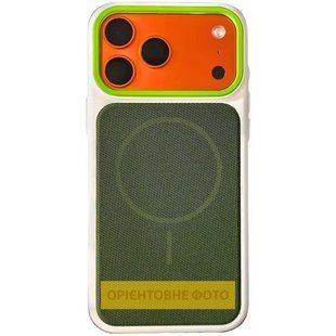 Чехол TPU TechWoven Hybrid with MagSafe для Apple iPhone 16 Pro Max (6.9") White / Green