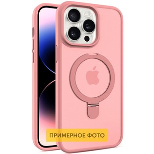 TPU+PC чохол Metal Buttons with MagSafe Colorful HQ Ring для Apple iPhone 16 Pro Max (6.9") Pink