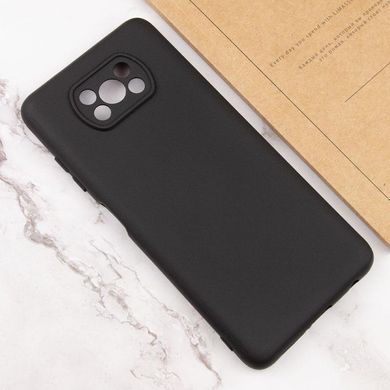 Чехол TPU GETMAN Liquid Silk Full Camera для Xiaomi Poco X3 NFC / Poco X3 Pro Черный / Black