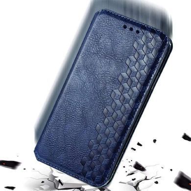 Кожаный чехол-книжка GETMAN Cubic (PU) для ZTE Blade v2020 Синий