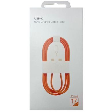 Дата кабель USB-C to USB-C FineWoven iP17 for Apple (AAA) (1m) (box) Orange