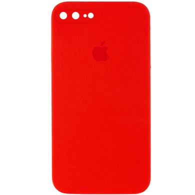 Чохол Silicone Case Square Full Camera Protective (AA) для Apple iPhone 7 plus / 8 plus (5.5") Червоний / Red
