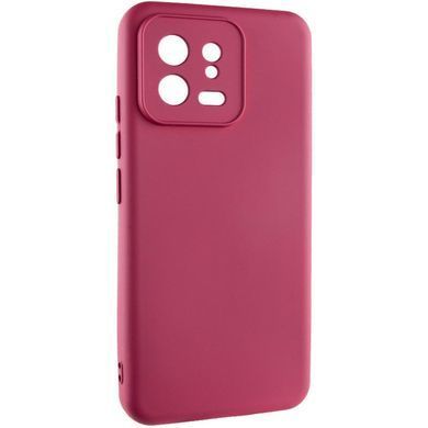 Чехол TPU GETMAN Liquid Silk Full Camera для Xiaomi 13 Бордовый / Marsala