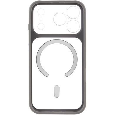 Чохол TPU+PC GETMAN Moon Clear with MagSafe для Apple iPhone 17 Pro Max (6.9") Grey