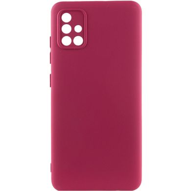 Чехол Silicone Cover Lakshmi Full Camera (A) для Samsung Galaxy A51 Бордовый / Marsala