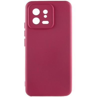 Чехол TPU GETMAN Liquid Silk Full Camera для Xiaomi 13 Бордовый / Marsala