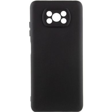 Чехол TPU GETMAN Liquid Silk Full Camera для Xiaomi Poco X3 NFC / Poco X3 Pro Черный / Black
