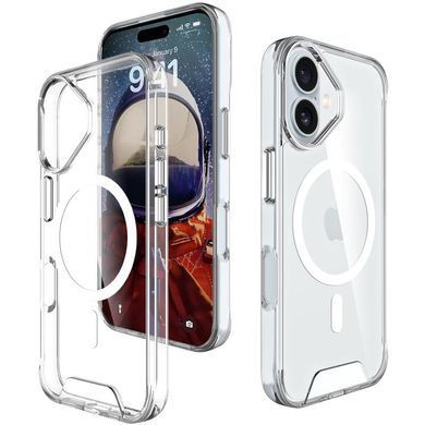 Чехол TPU Space Case with Magnetic Fit для Apple iPhone 16 Plus (6.7") Прозрачный