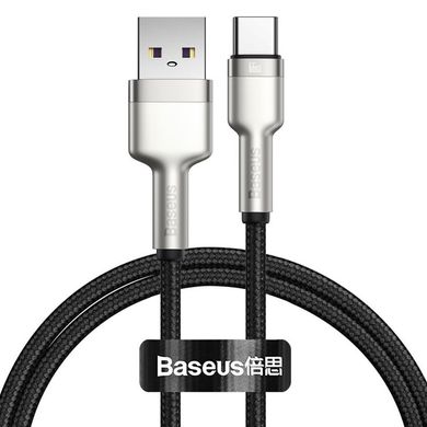 Дата кабель Baseus Cafule Metal Data USB to Type-C 66W (1m) (CAKF00010) Black