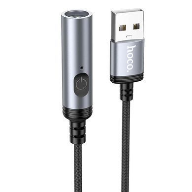 Портативный прикуриватель зажигалка Hoco UA30 USB Black