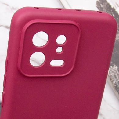 Чехол TPU GETMAN Liquid Silk Full Camera для Xiaomi 13 Бордовый / Marsala
