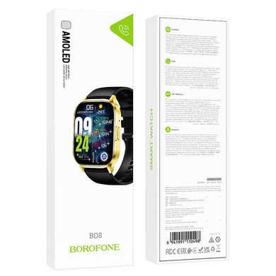 Смарт-годинник Borofone BD8 AMOLED Smart sports (call version) Bright Gold