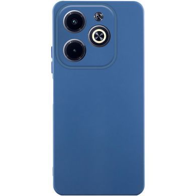Чехол TPU GETMAN Liquid Silk Full Camera для Infinix Hot 40i Синий / Navy Blue