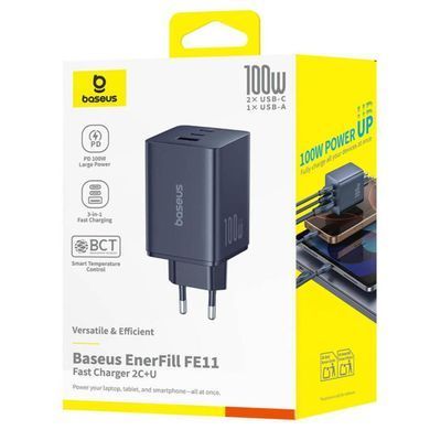 СЗУ Baseus EnerFill FE11 Fast Charger 100W (1USB-A/2C) (P101821) Cosmic Black
