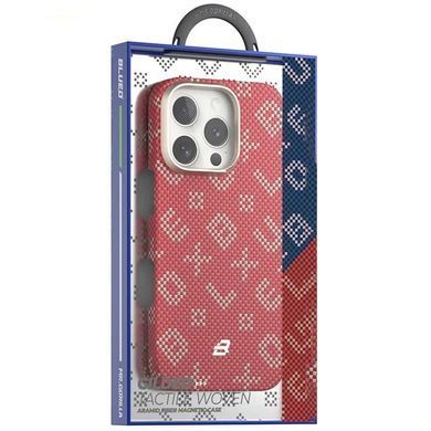 TPU+PC чехол Blueo Gilded Tactile Woven with Magnetic Fit для Apple iPhone 16 Pro Max (6.9") Red