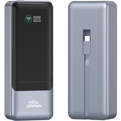 Портативний ЗП Power Bank Amaya FD23 145W with display and cable 20000 mAh Gray