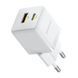 СЗУ Baseus Palm Fast Charger PD30W+QC3.0 (1USB-A/1C) + кабель Type-C to Type-C (P1011160A) Moon White фото 5