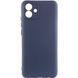 Чехол TPU GETMAN Liquid Silk Full Camera для Samsung Galaxy A08 / A07 4G Синий / Midnight Blue
