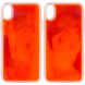 Неоновый чехол Neon Sand glow in the dark для Apple iPhone X / XS (5.8") Фиолетовый / Оранжевый фото 1