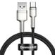 Дата кабель Baseus Cafule Metal Data USB to Type-C 66W (1m) (CAKF00010) Black фото 1