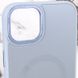 Чехол TPU+Glass Sapphire Midnight Open Camera with MagSafe для Apple iPhone 15 Plus (6.7") Голубой / Blue фото 3