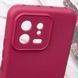 Чехол TPU GETMAN Liquid Silk Full Camera для Xiaomi 13 Бордовый / Marsala фото 7