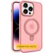 TPU+PC чехол Metal Buttons with MagSafe Colorful HQ Ring для Apple iPhone 16 Pro Max (6.9") Pink