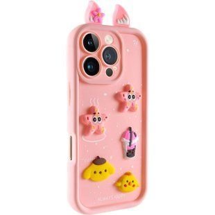 Чехол TPU Toys Case with Ears для Apple iPhone 16 Pro (6.3") Light Pink