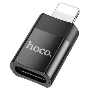 Переходник Hoco UA17 Lightning Male to Type-C Female Черный