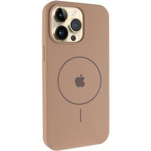 Чехол Silicone Case Full Protective (AA) V2 with MagSafe для Apple iPhone 12 Pro Max (6.7") Бежевый / Desert Gold