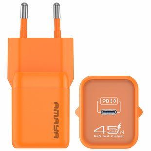 СЗУ Amaya E450S PD45W GaN (1USB-C) Orange