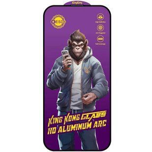 Защитное стекло 5D Anti-static Purple (тех.пак) для Apple iPhone 17 (6.3") Черный